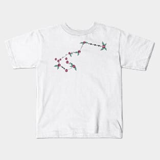 Carina (Keel) Constellation Roses and Hearts Doodle Kids T-Shirt